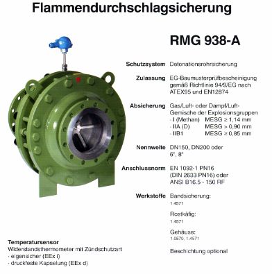 Flammendurchschlagsicherung RMG 938-A